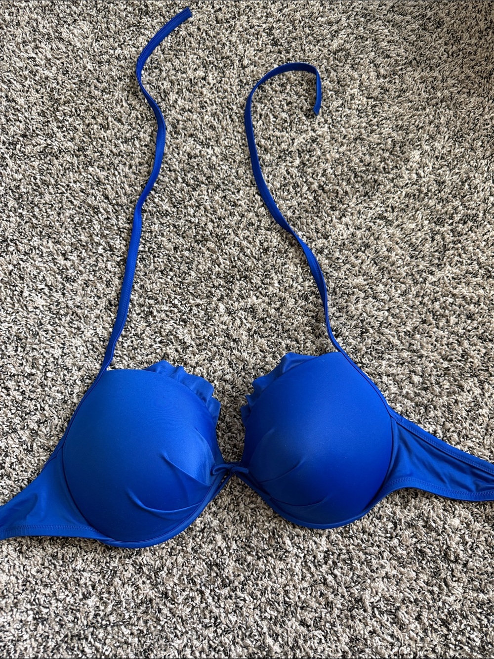 Victoria's Secret Blue Halter Padded Bikini Top